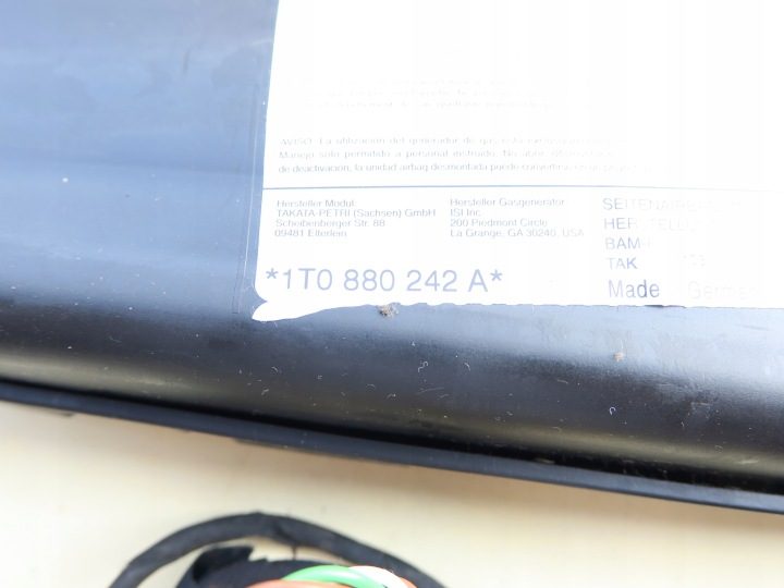AIRBAG ПРОВОДКА Г. СИДЕНЬЯ ПАССАЖИРА AUDI A3 8P 03-, фото 2