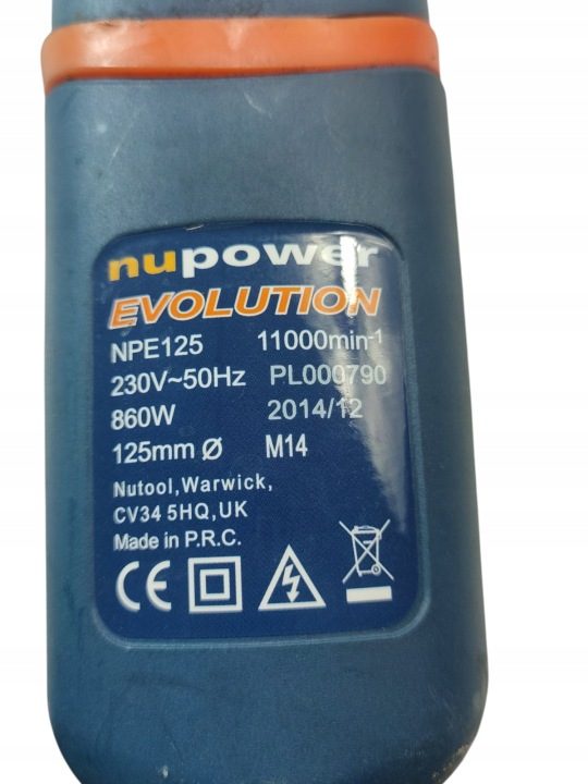 Угловая шлифмашина NuPower Evolution NPE125 860W 125 мм, фото 3