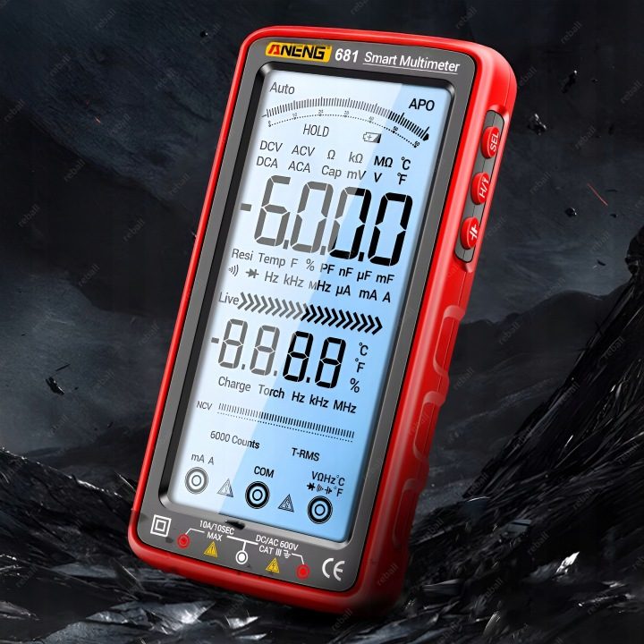 Multimetr ручной LCD 6000 zliczeń тестер напряжения AC/DC, фото 11