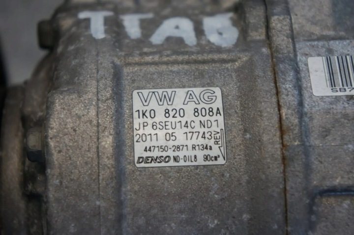 КОМПРЕССОР КОНДИЦИОНЕРА AUDI TT 8J 1K0820808A 2.0 TFSI, фото 4