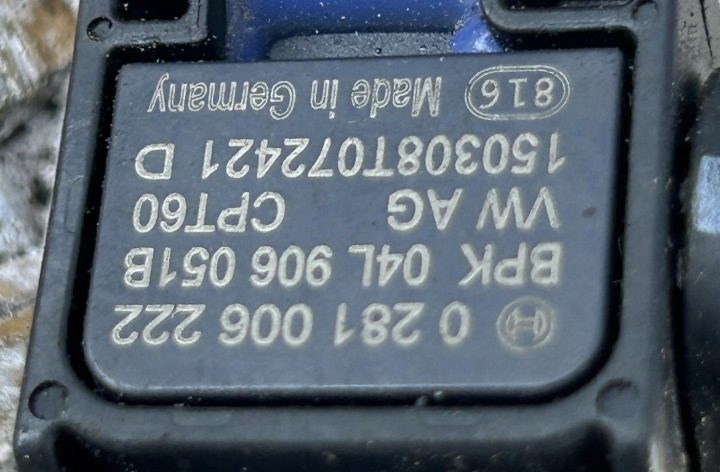 Датчик давления выхлопных газов VW Passat B8 2.0 TDI 14- 04L906051B, фото 4