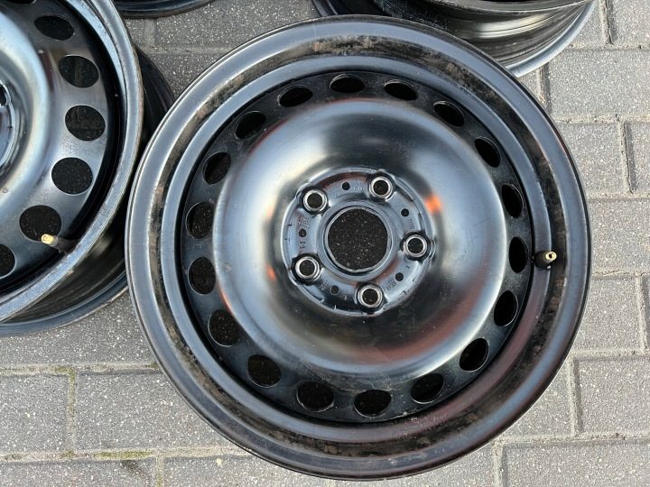 4× Штампованный диск Volkswagen OE СТАЛЬНОЙ 6JX15 5X112 ET43 6.0" x 15" 5x112 ET 43, фото 2