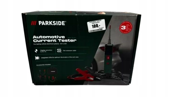 Тестер электрический obwody автомобильный PARKSIDE PSKT 30 A1 AC/DC/OM/Ciągłość, фото 1