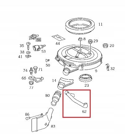 MERCEDES БЕНЗИН M102 Трубка вентиляции двигателя OE, фото 2