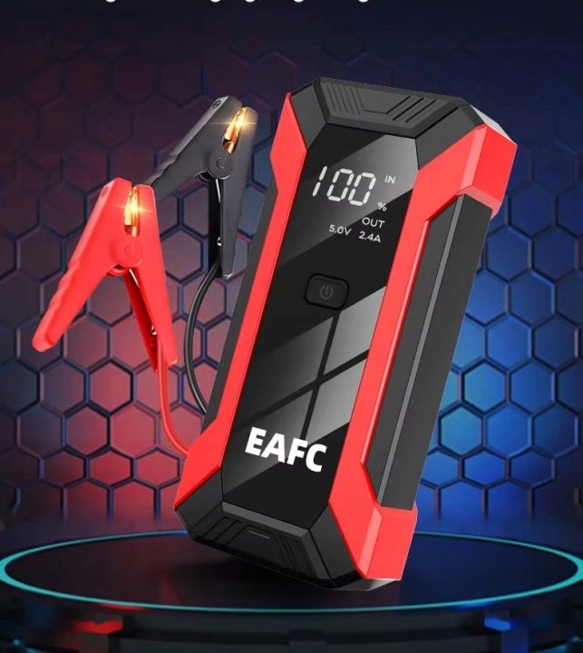 EAFC повербанк 2000A пусковой 12V для автомобилей motocykli с LCD LED USB-C, фото 1