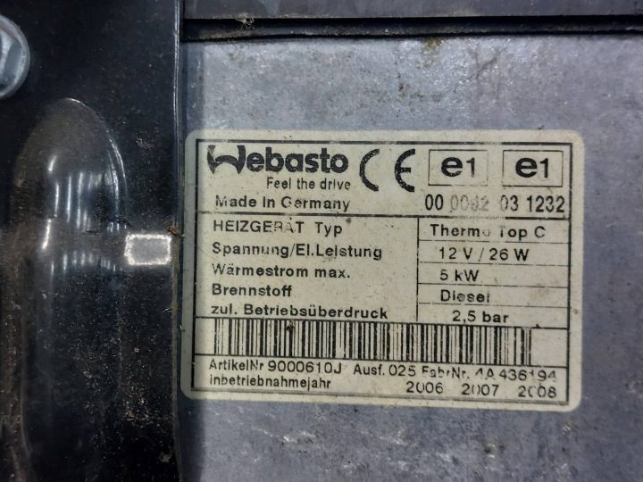 Webasto автономный отопитель Mazda 6 I GG GY дизель Thermo TOP C ID: 240509, фото 3