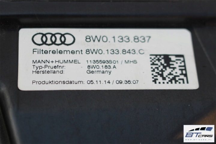 Audi A4 A5 корпус фильтра воздуха 8W0133837 8W0133835 8W0133843C 8W B9 8W0, фото 12