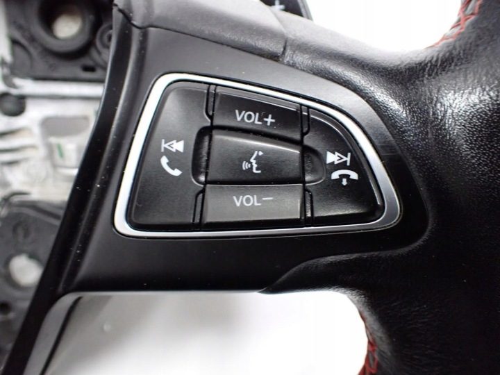 Руль мультифункциональный кожа красная строчка GV41-3600-TC Kuga MK2 II 17 г., фото 3