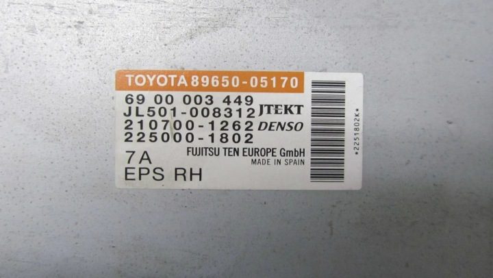 TOYOTA AVENSIS T27 РЕСТАЙЛИНГ T29 БЛОК УПРАВЛЕНИЯ ЭУР 89650-05170, фото 3