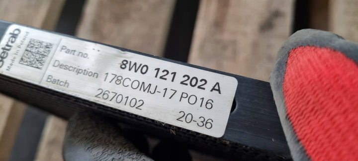 RS5 8W рестайлинг дополнительный радиатор охлаждения 2.9 TFSI 8W0807683H RS4 B9, фото 8
