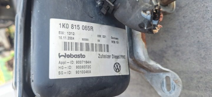 АВТОНОМНЫЙ ОТОПИТЕЛЬ WEBASTO VW GOLF TOURAN CADDY 1K0815065R, фото 4
