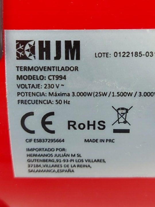 Отопитель HJM CT994 3000W для 30m2, фото 4