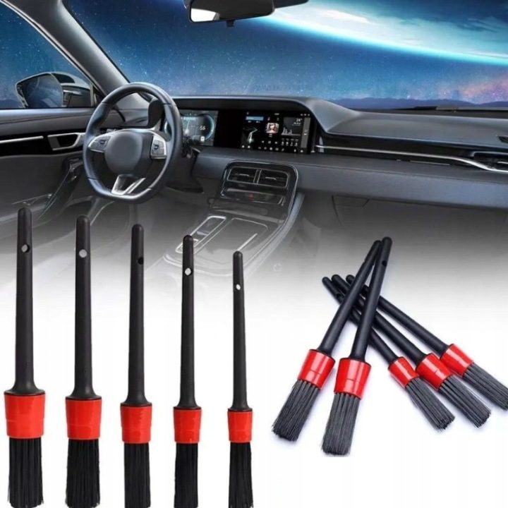 Комплект pędzli для авто detailingu очистки pędzel detailing brush 5 sztk, фото 11