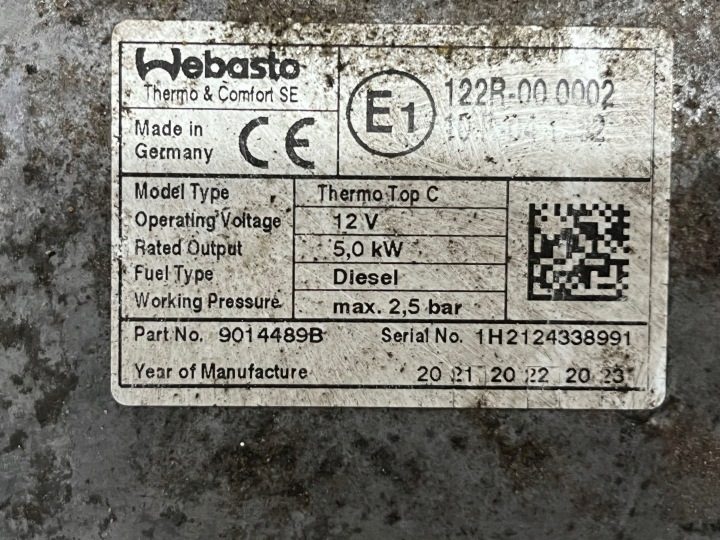 2021 Iveco Daily 6th Gen Автономный отопитель (Webasto) 122R000002, фото 11