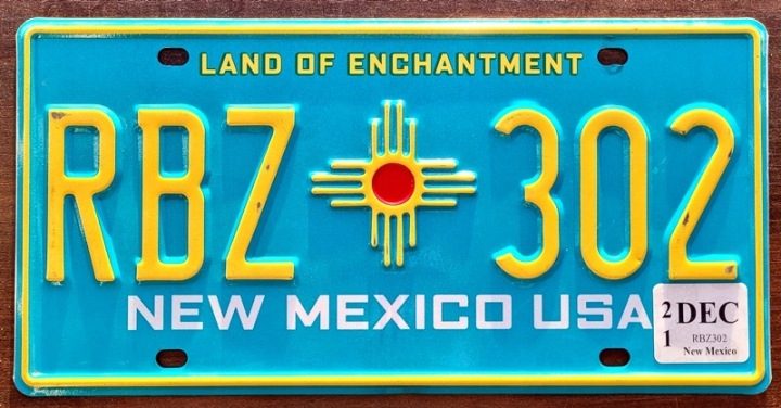 New Mexico 2020 - табличка номерная с США, фото 1