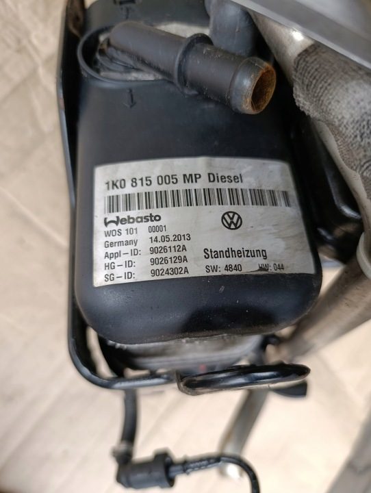 VW TOURAN I 1T WEBASTO АВТОНОМНЫЙ ОТОПИТЕЛЬ 1K0815005MP, фото 3