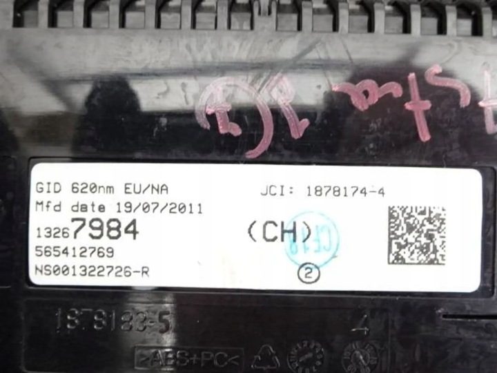 ПАНЕЛЬ ДИСПЛЕЙ МОНИТОР МАГНИТОЛЫ OPEL ASTRA IV J 4 2009- 13267984, фото 5