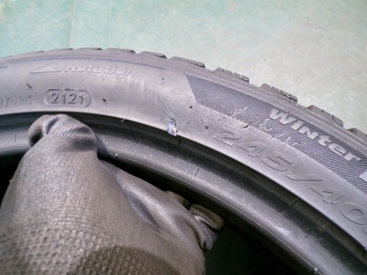 Шина зимняя Hankook Winter i*cept evo3 W330 245/40R18 97 В сцепление на снегу (3PMSF), защита диска, усилитель (XL), фото 8