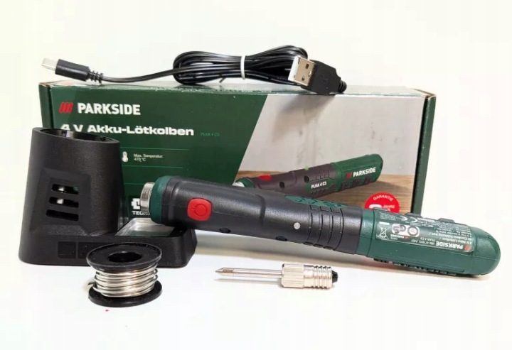 Аккумуляторный Паяльник PARKSIDE PLKA 4 C3 4V USB-C 470°C Станция Паяльная, фото 1