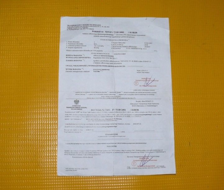 ТОПЛИВНЫЙ БАК ГБО ГАЗА БАЛЛОН В КОЛЕСО WIELOZAWÓR 82L HOM 07.2028 680/270mm, фото 3