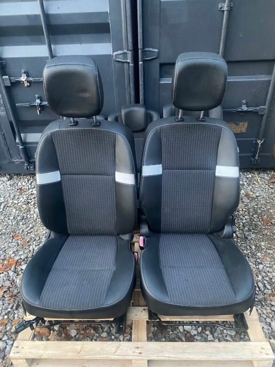 СИДЕНЬЯ ПЕРЕДНИЕ ЗАДНИЕ RENAULT SCENIC 3 III ПОЛУКОЖА, фото 6