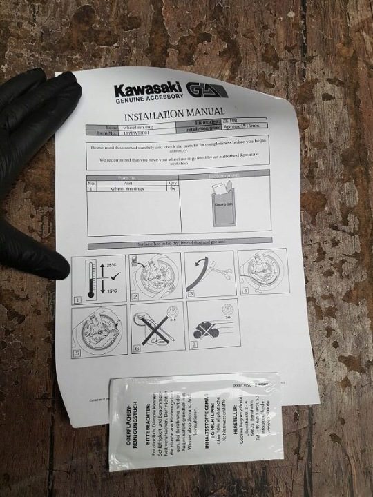 Наклейки на obręcz колеса Kawasaki ZX10R Ninja 197BWT0001, фото 4