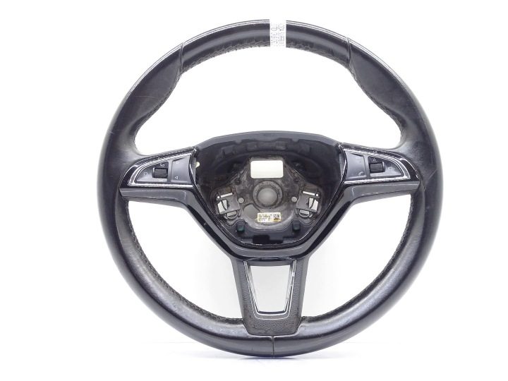 РУЛЬ КОЖАНЫЙ МУЛЬТИФУНКЦИОНАЛЬНЫЙ SKODA SUPERB III 3V 3V0419091L, фото 1