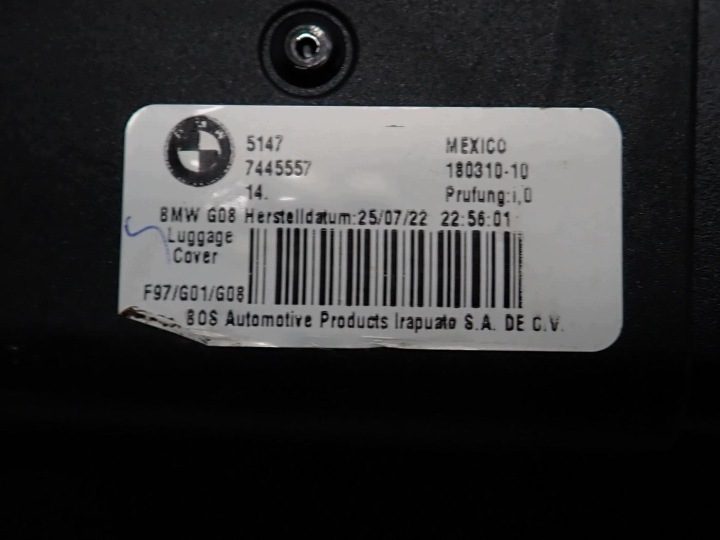 ШТОРКА ЗАДНЯЯ БАГАЖНИКА 7445557 ОРИГИНАЛ BMW X3 G01 23 г., фото 7