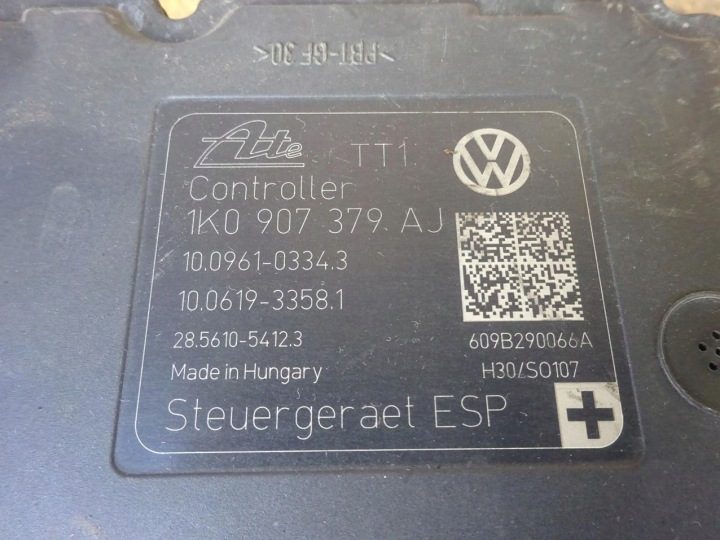 VW GOLF VI GTI 2.0 TSI 08-12 НАСОС ABS ESP 1K0907379AJ 1K0614517AT, фото 11