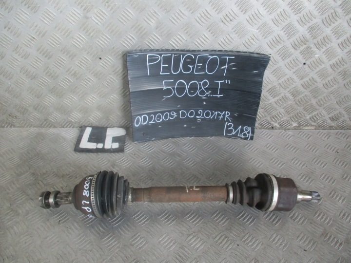ПОЛУОСЬ ЛЕВАЯ ПЕРЕДНЯЯ PEUGEOT 5008 2.0 HDI 09-12 R. ГИБРИД, фото 1