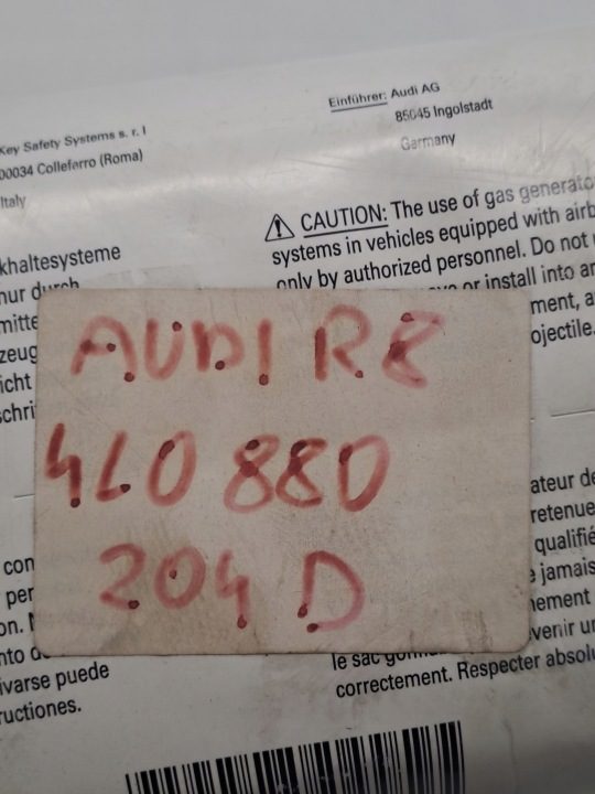 AUDI R8 Q7 4L ПОДУШКА БЕЗОПАСНОСТИ ПАССАЖИРА AIRBAG 4L0880204D, фото 3