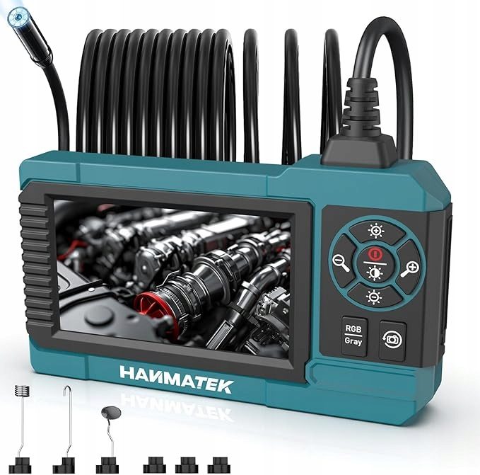 ЭНДОСКОП HANMATEK 8 мм 1080P 5M КАБЕЛЬ LED USB-C ЭКРАН TFT NAGRYWANIE, фото 1