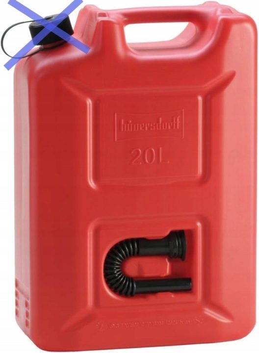 Канистра на топливо бензин пластиковое воронка 20L Hünersdorff 802060, фото 1