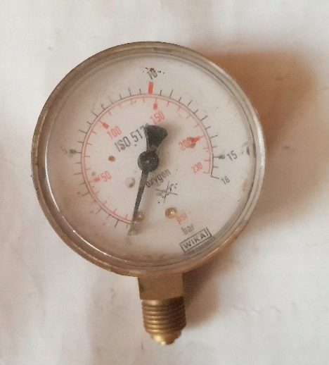 ПАНЕЛЬ ПРИБОРОВ МАНОМЕТР ДАТЧИК WIKA OXYGEN PSI БАР, фото 1