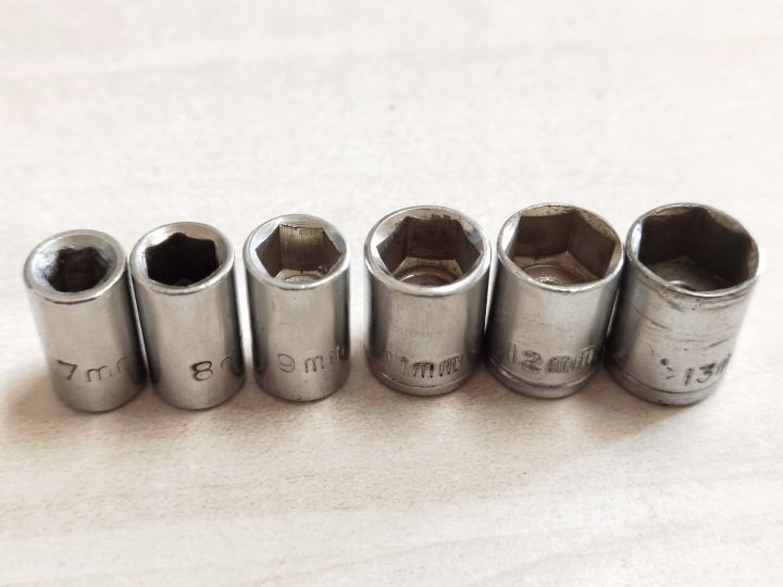 Насадки 1/4" 6-kątne 7,8,9,11,12,13 мм, фото 1