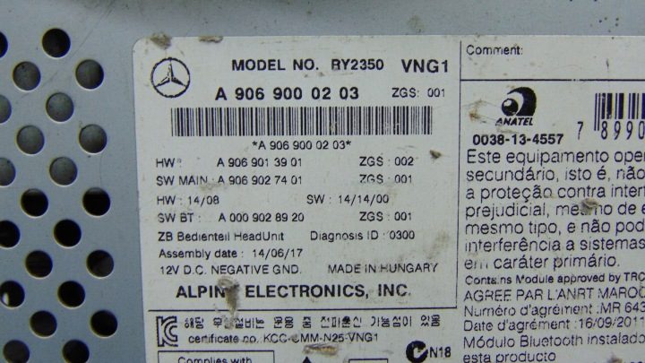 MERCEDES SPRINTER W906 МАГНИТОЛА НАВИГАЦИЯ A9069000203, фото 4