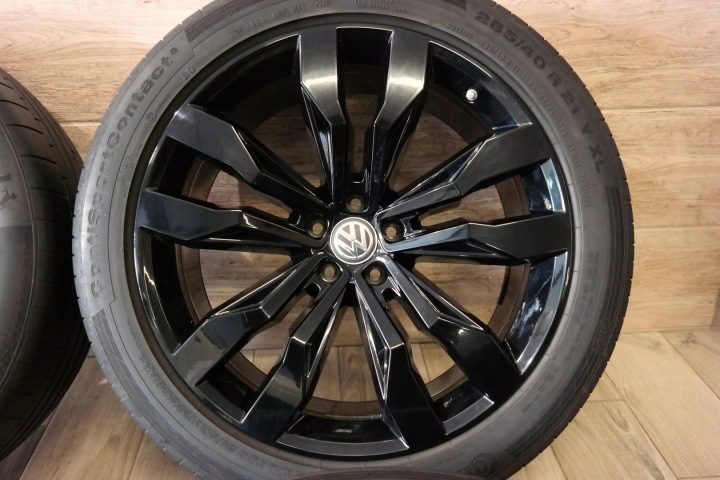 21'' VW Touareg 760 Черный Оригинал R-LINE Continental 285/40 ЛЕТО 5x112, фото 5