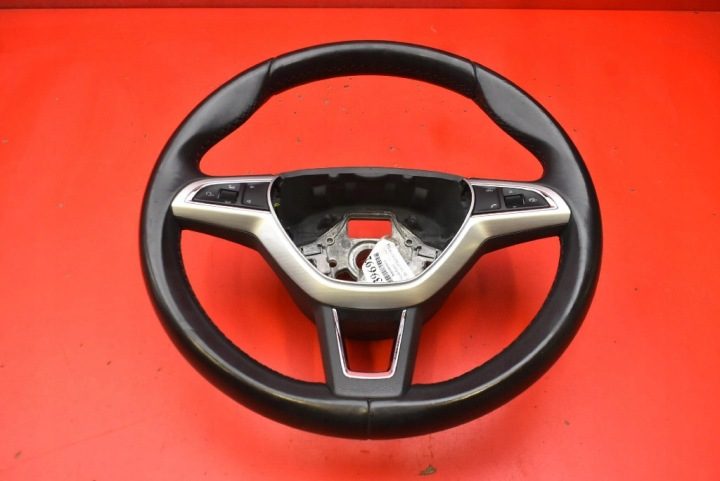 Руль кожаный мультифункциональный 5E0419091BE Skoda Rapid 1 I 12-17, фото 1