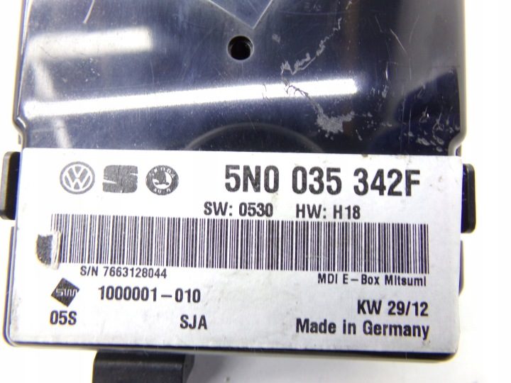 БЛОК УПРАВЛЕНИЯ ИНТЕРФЕЙС МЕДИА 5N0035342F SKODA SUPERB II, фото 2