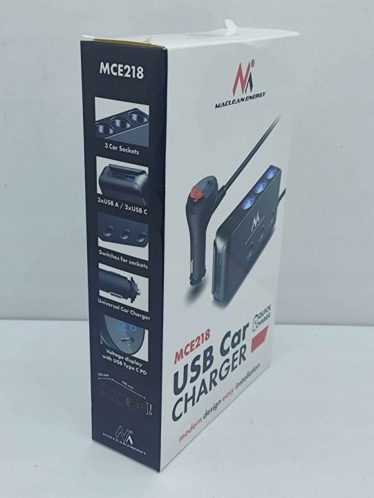 Распределитель гнезда прикуривателя автомобильного Maclean MCE218 Max 120W, фото 2