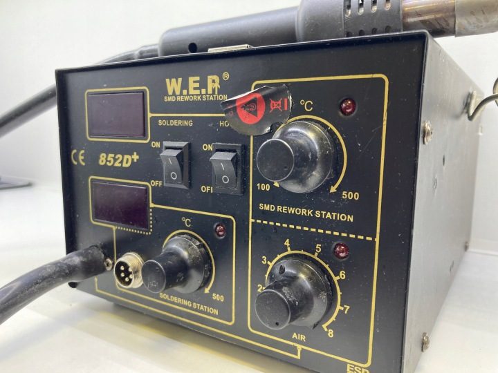 Паяльник 2w1 (на горячий воздух и контактный) WEP 700 Вт, фото 2