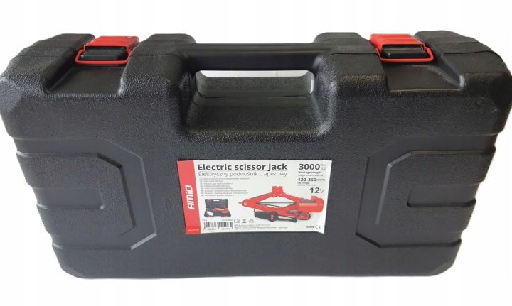 Домкрат ромбический Amio 3000 кг 12V 120-350 мм, фото 5