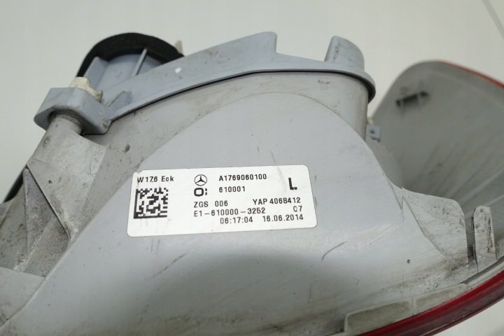 Mercedes w176 a-класс фонарь задний левый 1769060100, фото 14