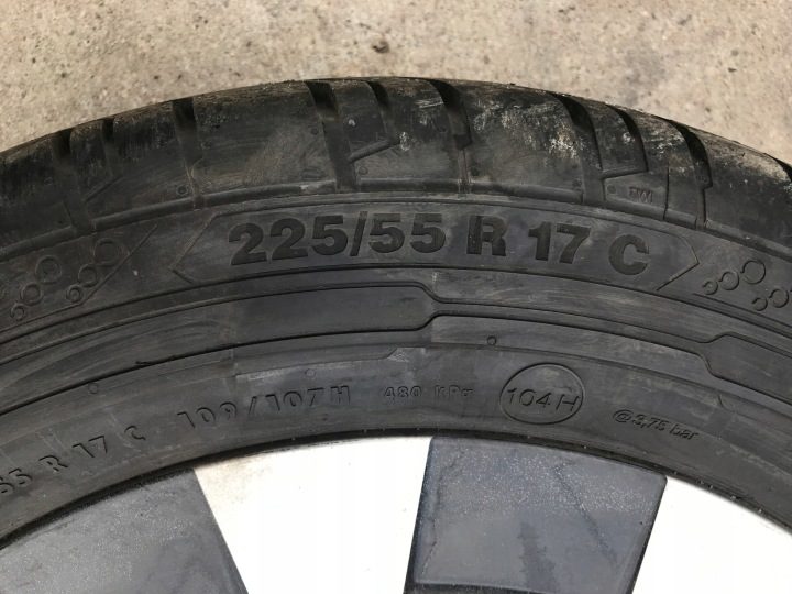 V класс Vito W447 колесо диск шина запаска 225/55/17C 5X112 ET51 лето 22 г., фото 9