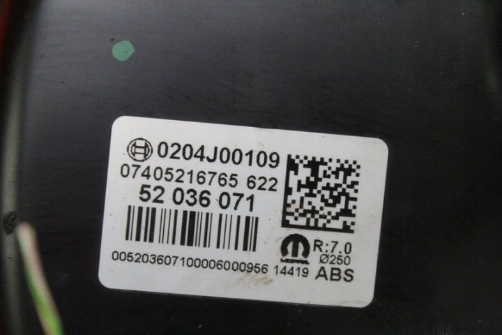 Вакуумный усилитель главный тормозной цилиндр EU 52036071 Fiat Tipo 2 II 1.4 8V 95 л.с. 15-21, фото 5