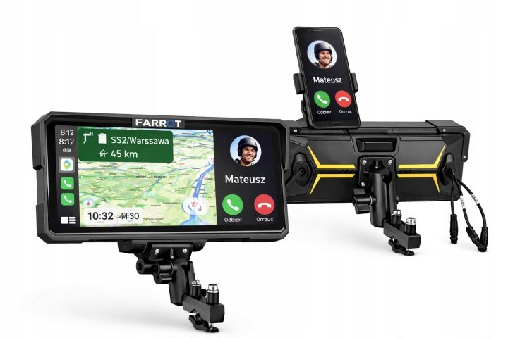 Навигация Мотоциклетная FARROT M780 8.1" CarPlay Android Авто GPS Dual, фото 1