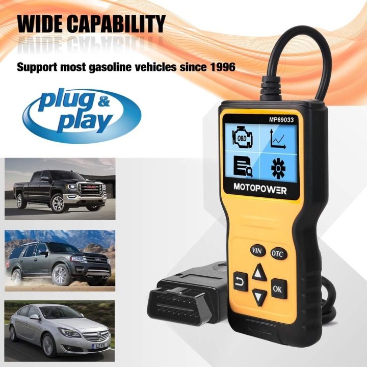 ТЕСТЕР ДИАГНОСТИЧЕСКИЙ OBDII/EOBD MOTOPOWER MP69033, фото 4