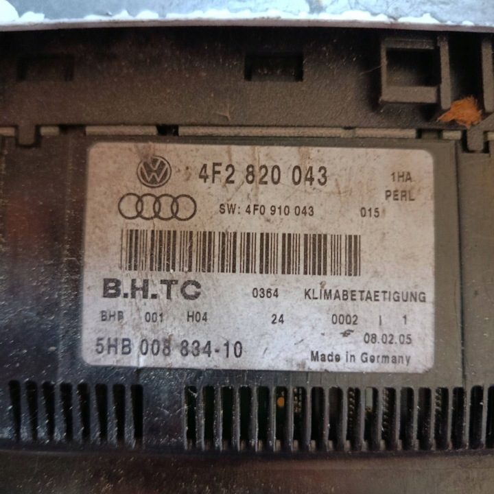 Audi A6 S6 C6 4F 2007 4F2820043 Блок управления климатом 4F2820043, фото 3