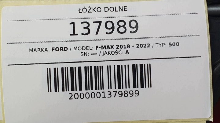 КРОВАТЬ НИЖНЯЯ LEŻANKA КАРКАС FORD F-MAX 500 EURO 6 JC46E314A52, фото 6