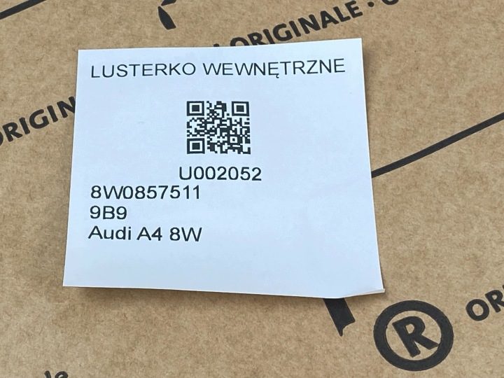 GD AUDI A4 8W ЗЕРКАЛО САЛОНА 8W0857511 9B9 ОРИГИНАЛЬНОЕ, фото 4